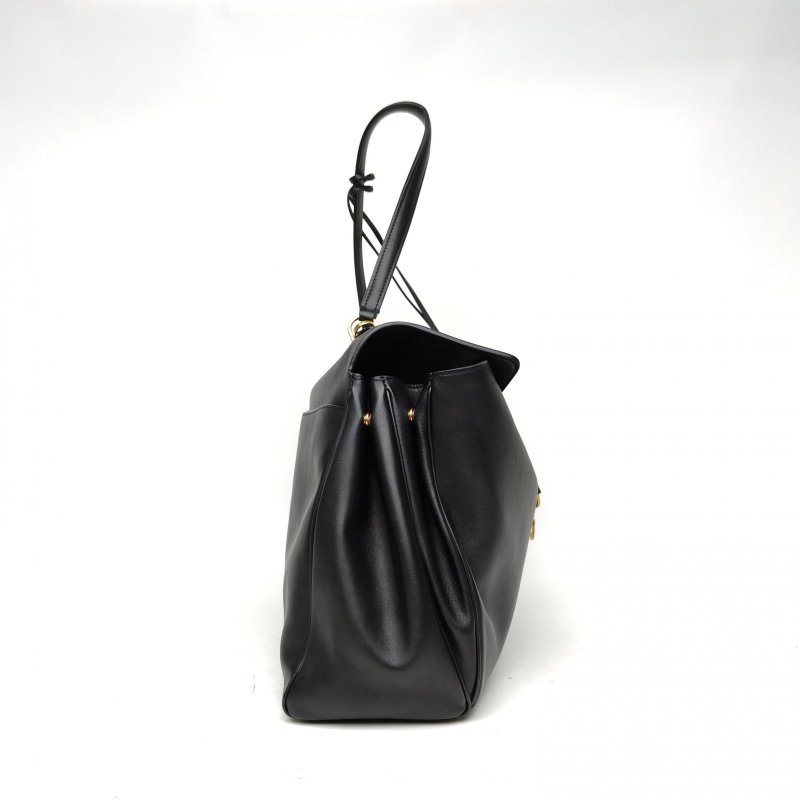 BALENCIAGA Rodeo大號40黑色牛皮金扣肩背包-3