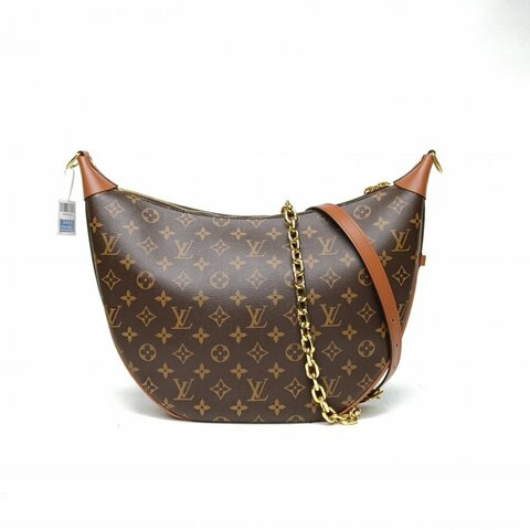 LOUIS VUITTON LoopHobo大豌豆月亮包老花PVC晶片肩背包