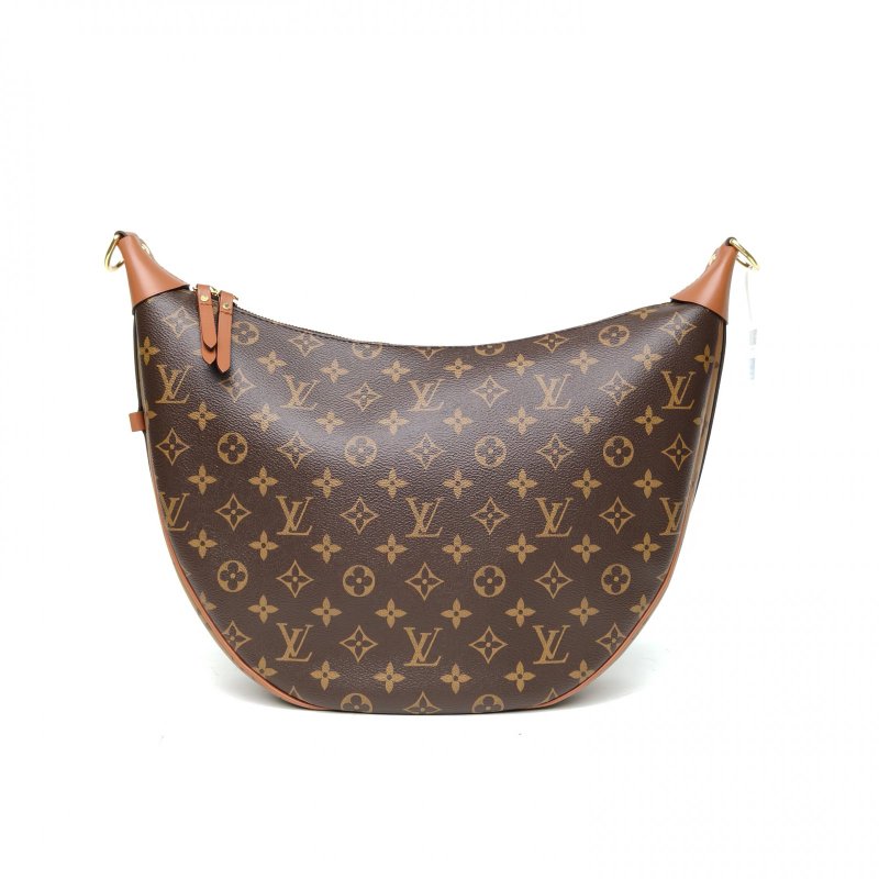 LOUIS VUITTON LoopHobo大豌豆月亮包老花PVC晶片肩背包-2