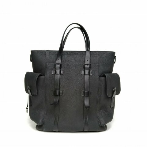 LOUIS VUITTON 黑色牛皮晶片ChristopherTote托特包肩背包
