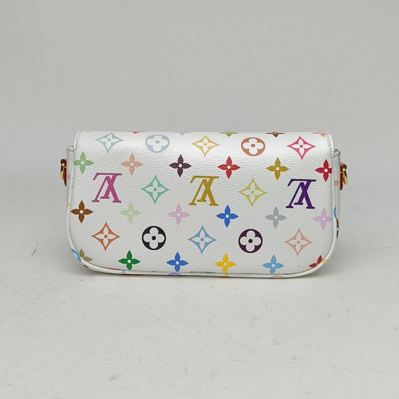 LOUIS VUITTON IVYLVxTM白三彩PVC金扣晶片肩背包-2