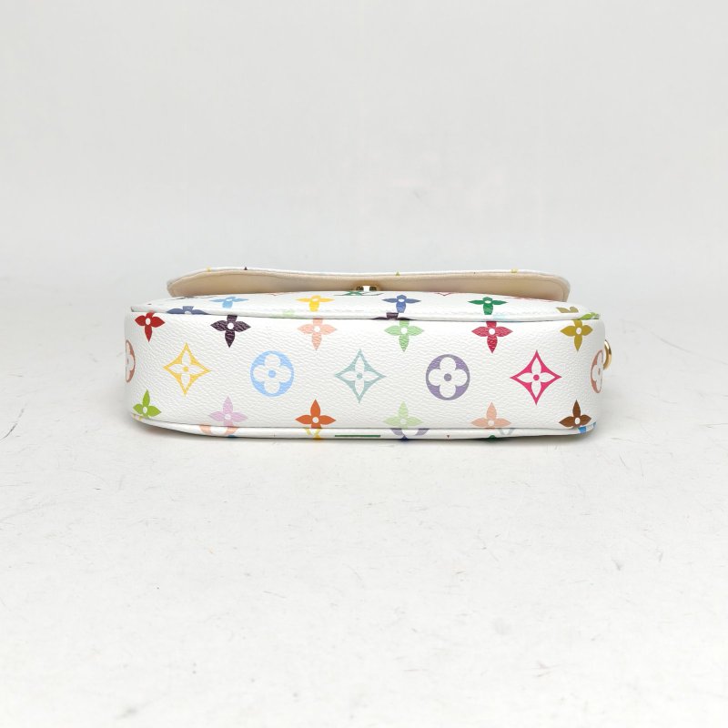 LOUIS VUITTON IVYLVxTM白三彩PVC金扣晶片肩背包-4