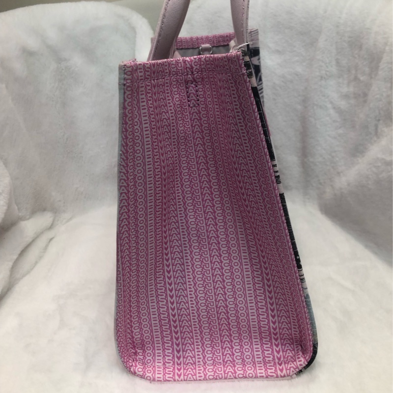 Marc Jacobs 粉紅蝴蝶印花布Tote 2 way XC436-2
