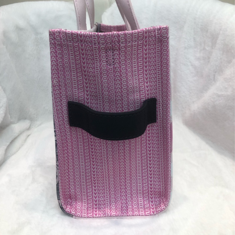 Marc Jacobs 粉紅蝴蝶印花布Tote 2 way XC436-3
