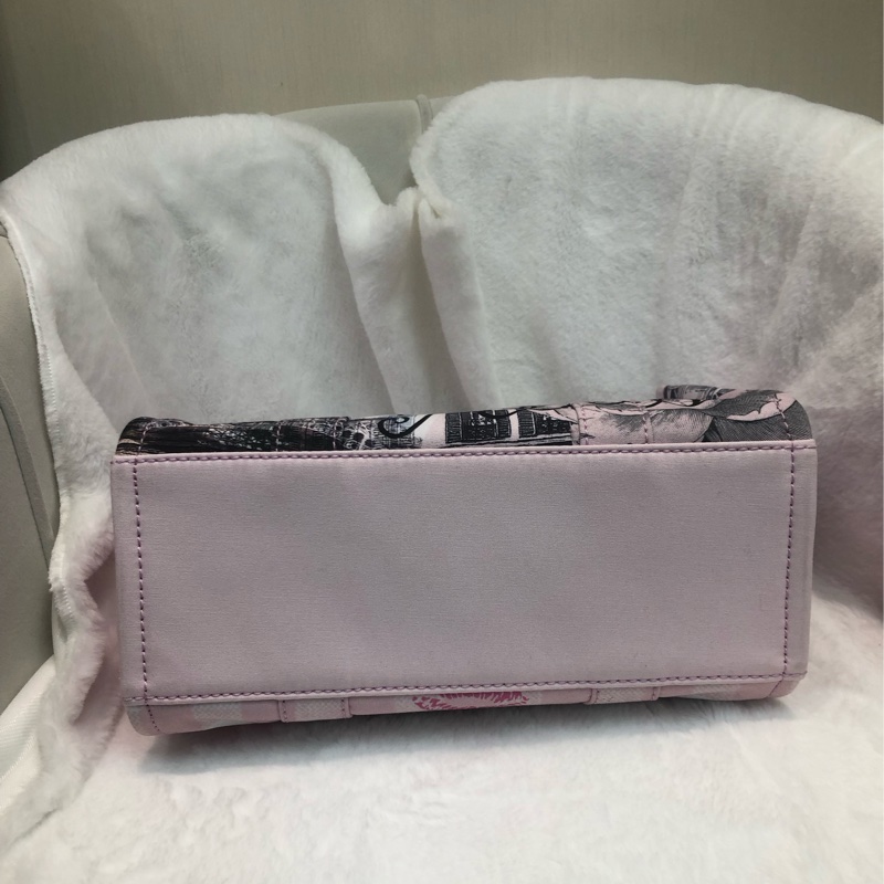 Marc Jacobs 粉紅蝴蝶印花布Tote 2 way XC436-4