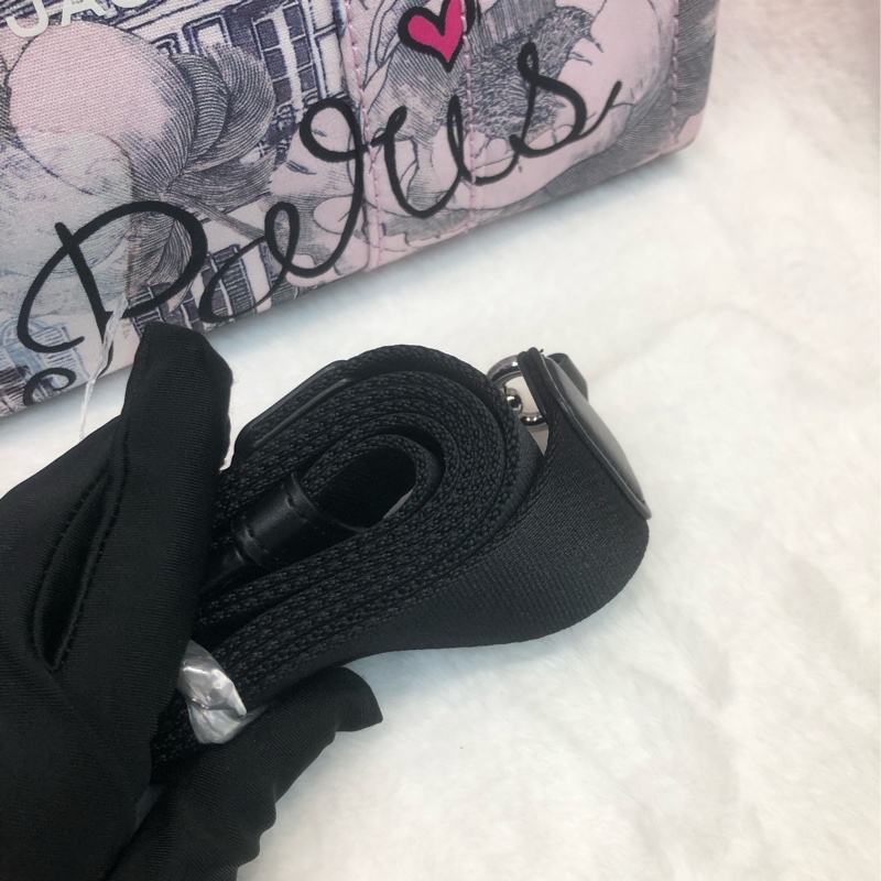 Marc Jacobs 粉紅蝴蝶印花布Tote 2 way XC436-7