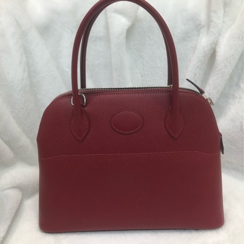 Hermes Bolide 27 紅色銀扣 X Stamp XC372