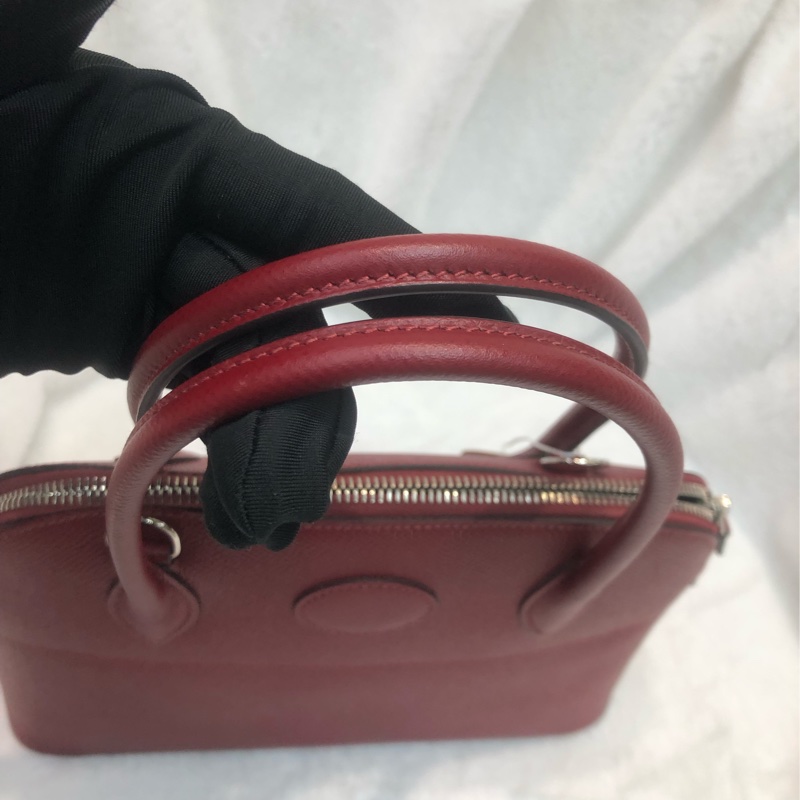 Hermes Bolide 27 紅色銀扣 X Stamp XC372-7