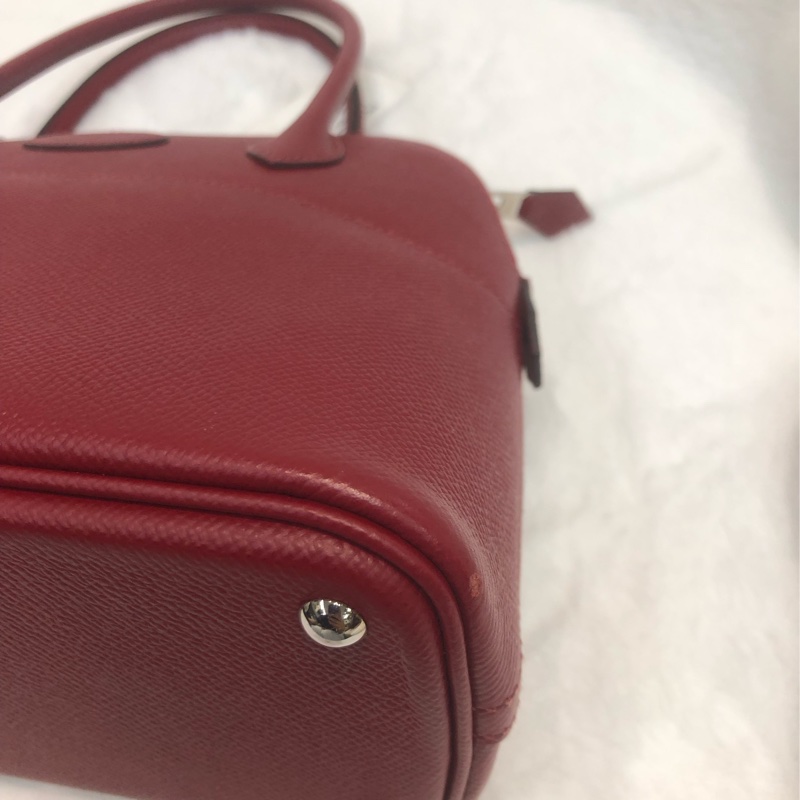 Hermes Bolide 27 紅色銀扣 X Stamp XC372-11