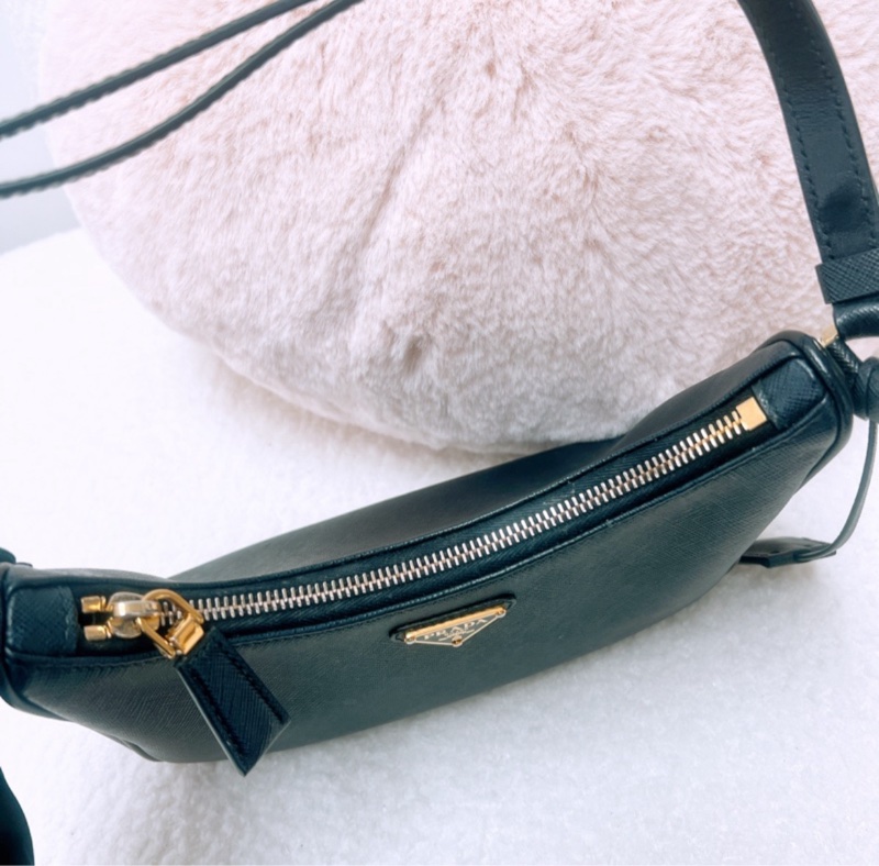 Prada 黑色兩用腋下/斜挎包-2