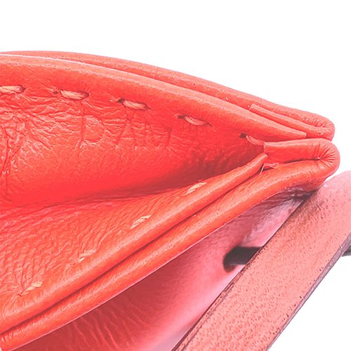 ＊奢華大道國際精品＊【H0361】 HERMES 橘色羊皮MINI手提包造型吊飾 H079065CAAA-4