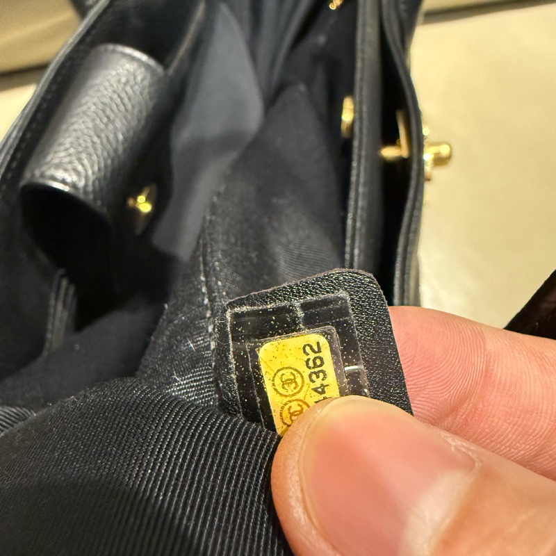 Chanel cerf 黑金中號-15