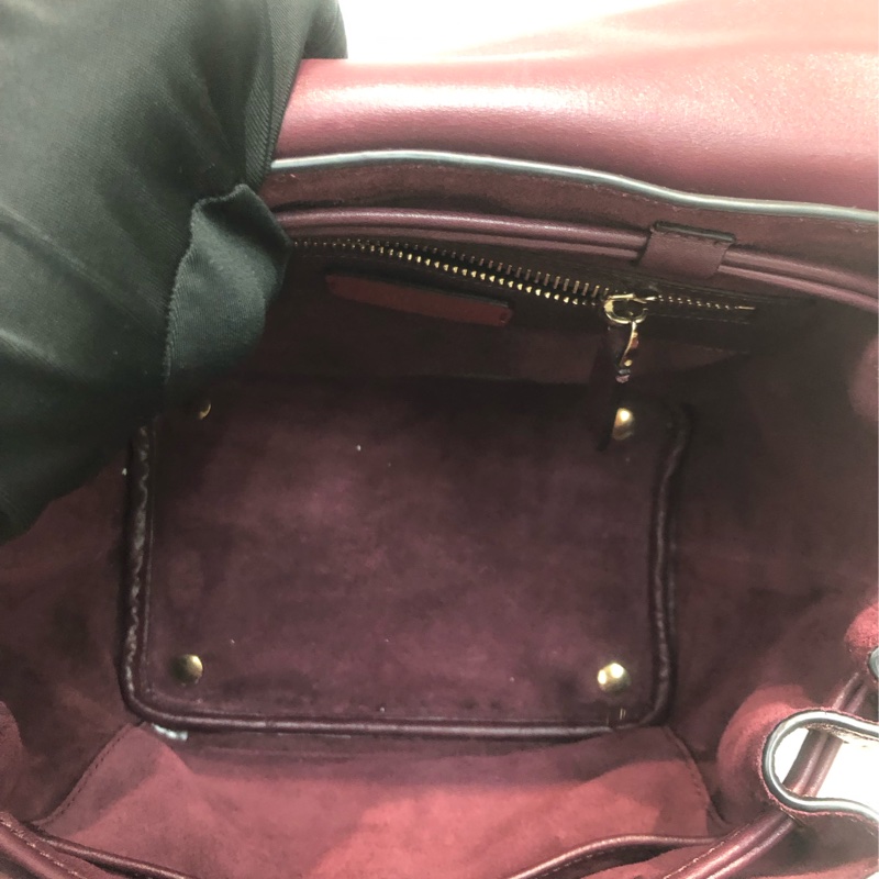 Valentino 棗紅和釘背包 XC393-17