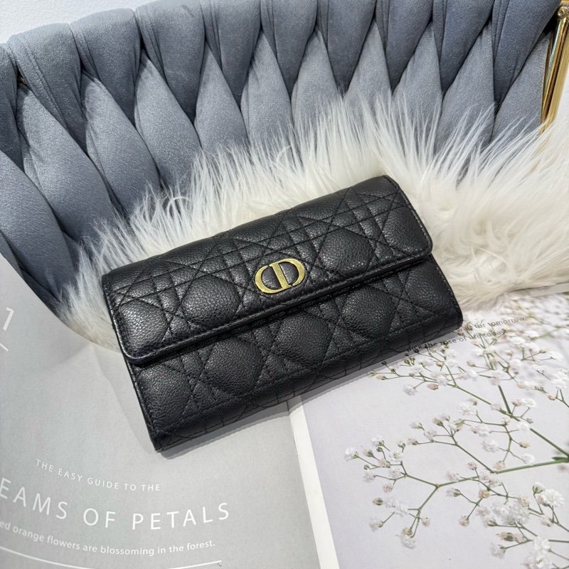 Dior Caro Orchid 黑色長夾 黑金-0