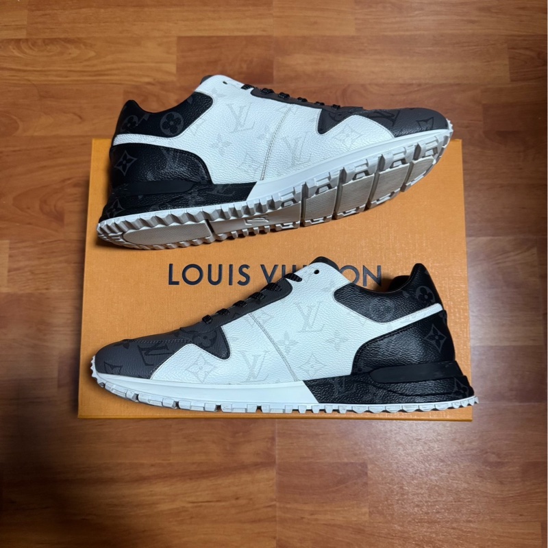 Lv Run Away壓印運動鞋 路易威登厚底休閒鞋 白灰 42碼-1