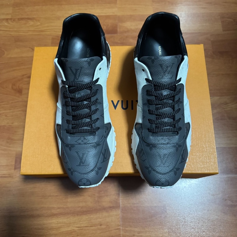 Lv Run Away壓印運動鞋 路易威登厚底休閒鞋 白灰 42碼-2