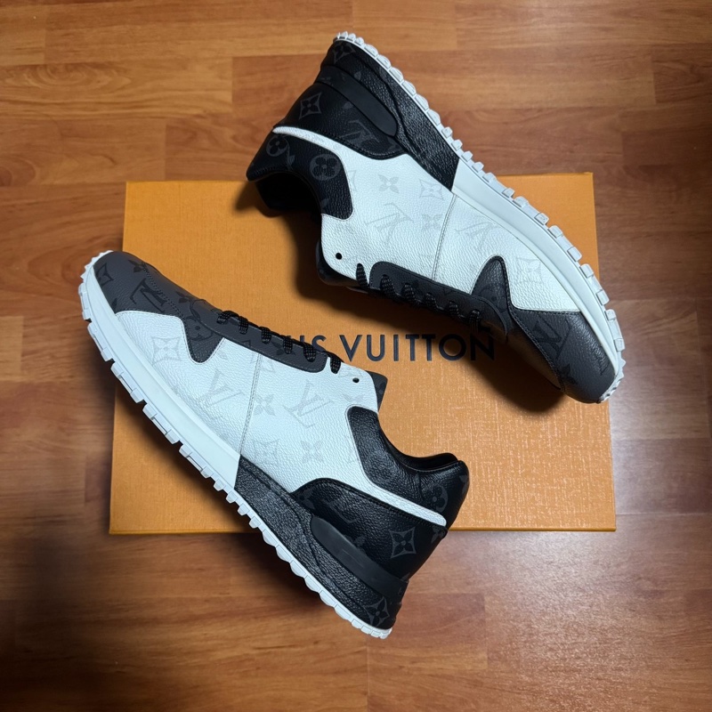 Lv Run Away壓印運動鞋 路易威登厚底休閒鞋 白灰 42碼-7