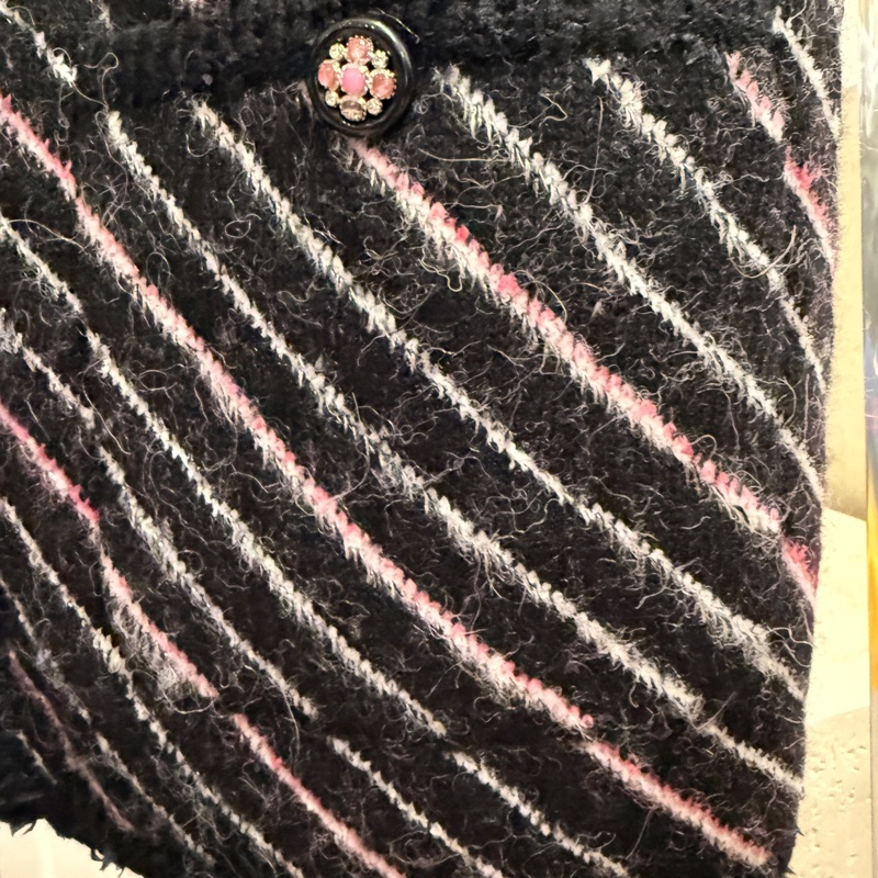 Chanel✨2024斜紋條紋羊絨長版背心洋裝#40 張鈞甯同款-7