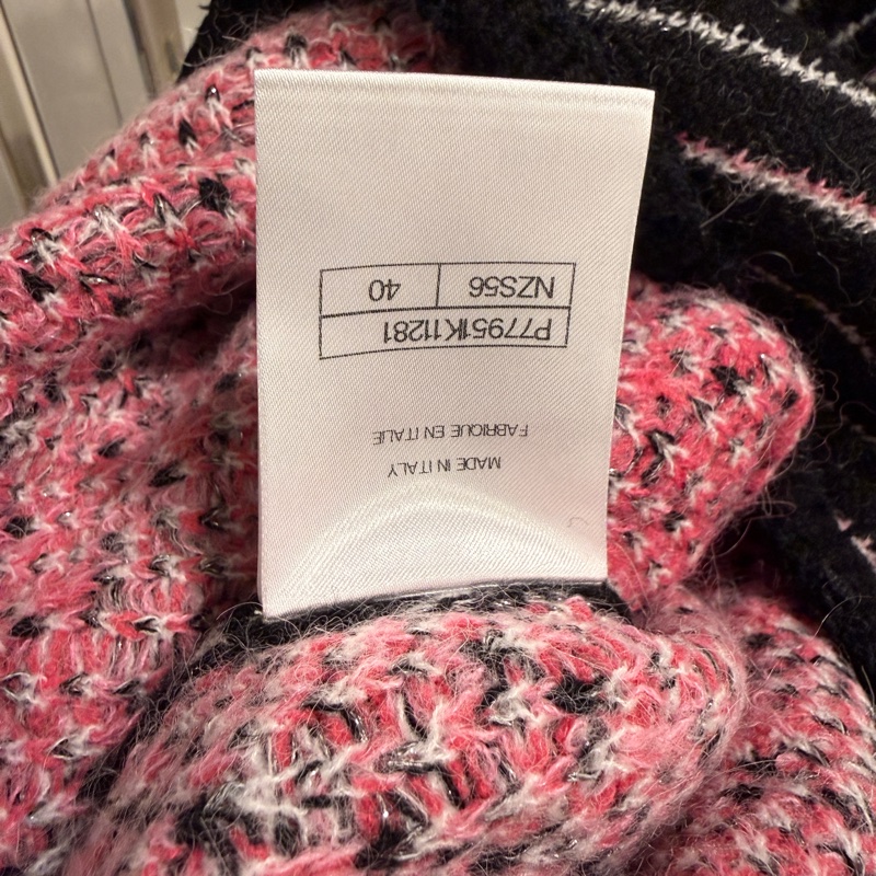 Chanel✨2024斜紋條紋羊絨長版背心洋裝#40 張鈞甯同款-13