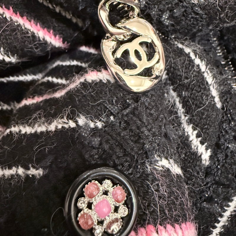 Chanel✨2024斜紋條紋羊絨長版背心洋裝#40 張鈞甯同款-16