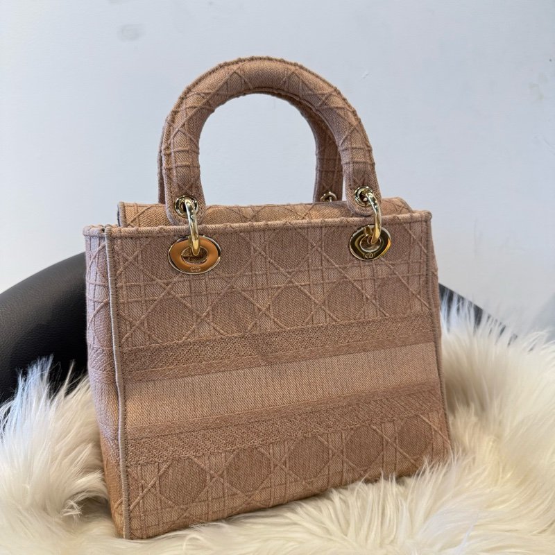 Dior 黛妃藕粉 手提包 肩背包-3