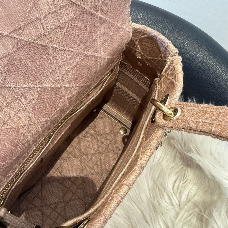Dior 黛妃藕粉 手提包 肩背包-4