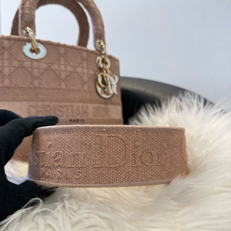 Dior 黛妃藕粉 手提包 肩背包-5