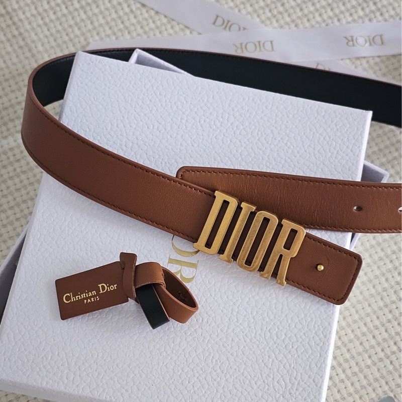Dior雙面皮帶70cm 閒置-3