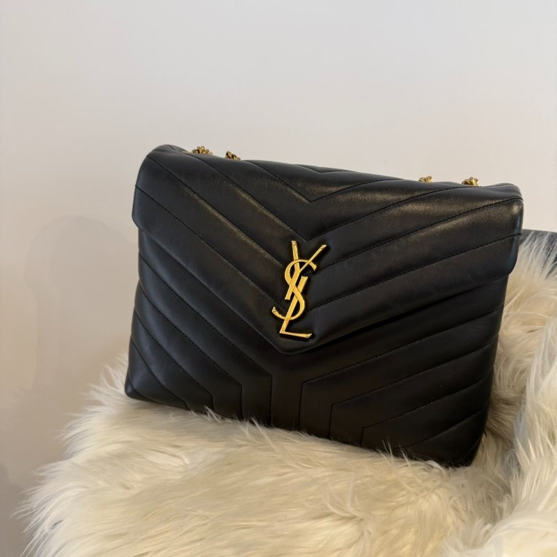 YSL Loulou 黑金鍊包-0