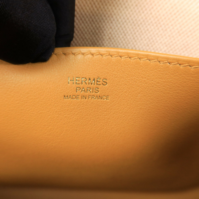 HERMES 帆布/Swift皮革24/24 35CM手挽袋Sesame-5