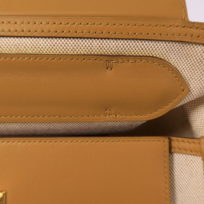 HERMES 帆布/Swift皮革24/24 35CM手挽袋Sesame-15