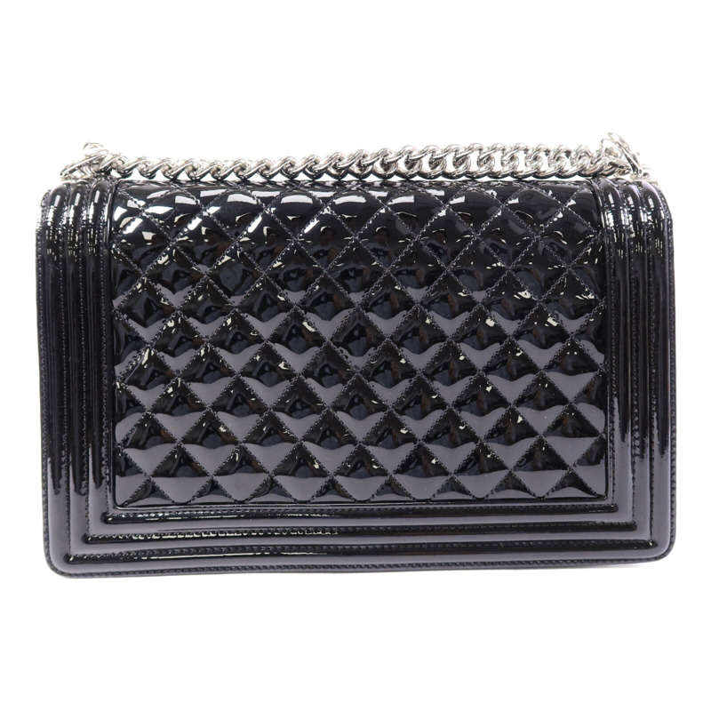 CHANEL 漆皮皮革Boy 28手挽肩背兩用袋-1