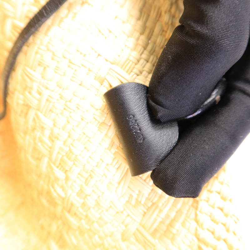 LOEWE Iraca Palm/皮革Small Anagram Basket Bag手挽袋-7