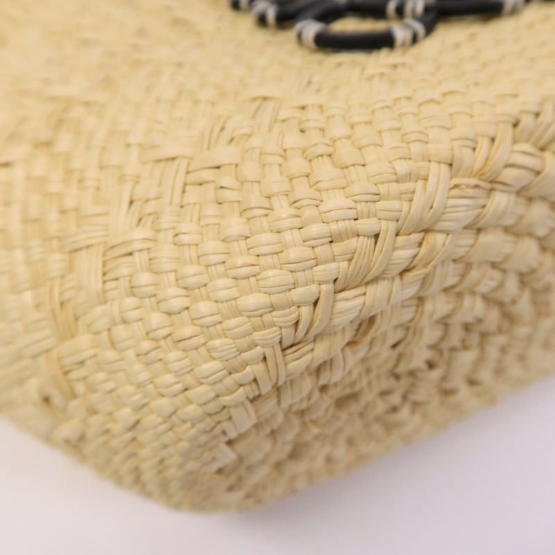 LOEWE Iraca Palm/皮革Small Anagram Basket Bag手挽袋-11