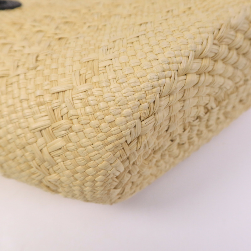 LOEWE Iraca Palm/皮革Small Anagram Basket Bag手挽袋-13