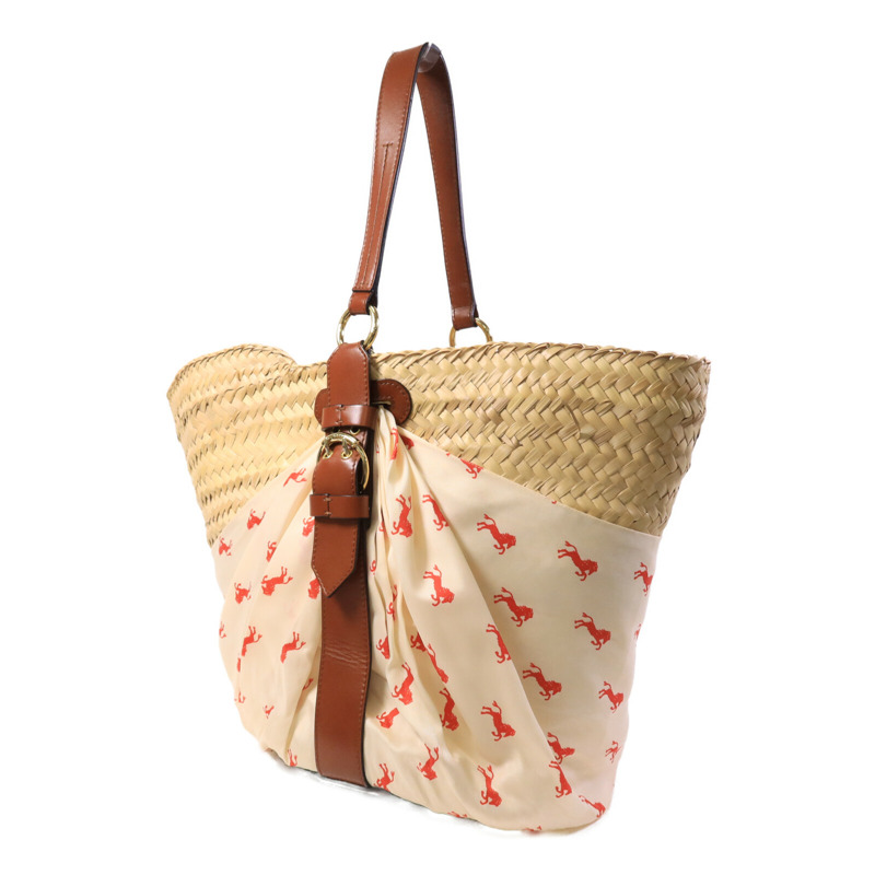 Chloe 皮革/藤料Panier Backet Bag手挽袋-2