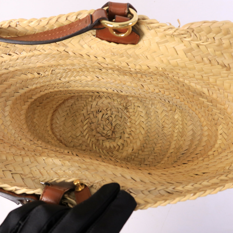 Chloe 皮革/藤料Panier Backet Bag手挽袋-4