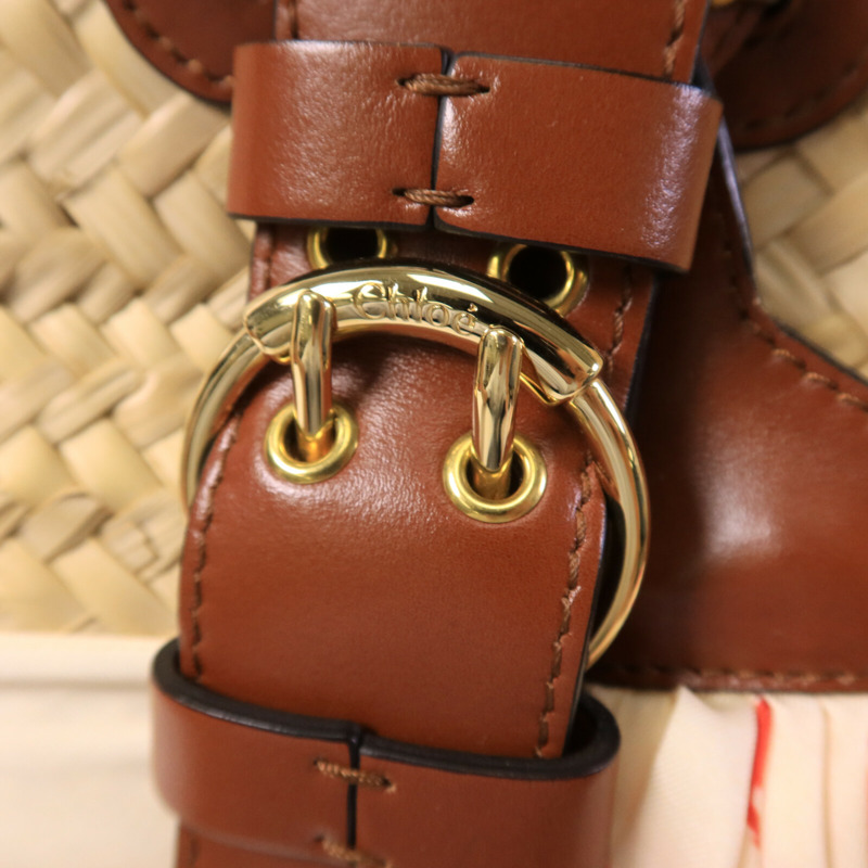 Chloe 皮革/藤料Panier Backet Bag手挽袋-6