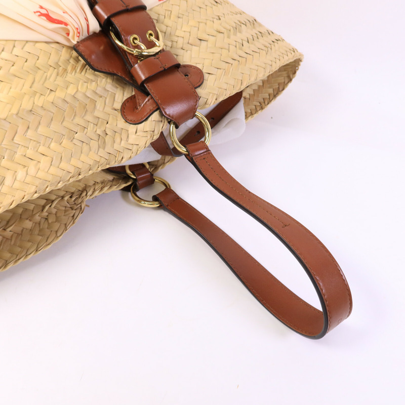 Chloe 皮革/藤料Panier Backet Bag手挽袋-9