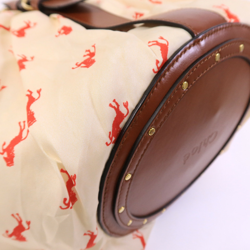 Chloe 皮革/藤料Panier Backet Bag手挽袋-11