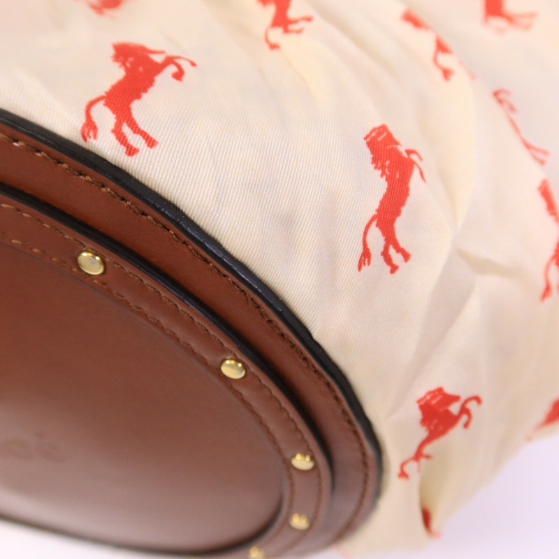 Chloe 皮革/藤料Panier Backet Bag手挽袋-12