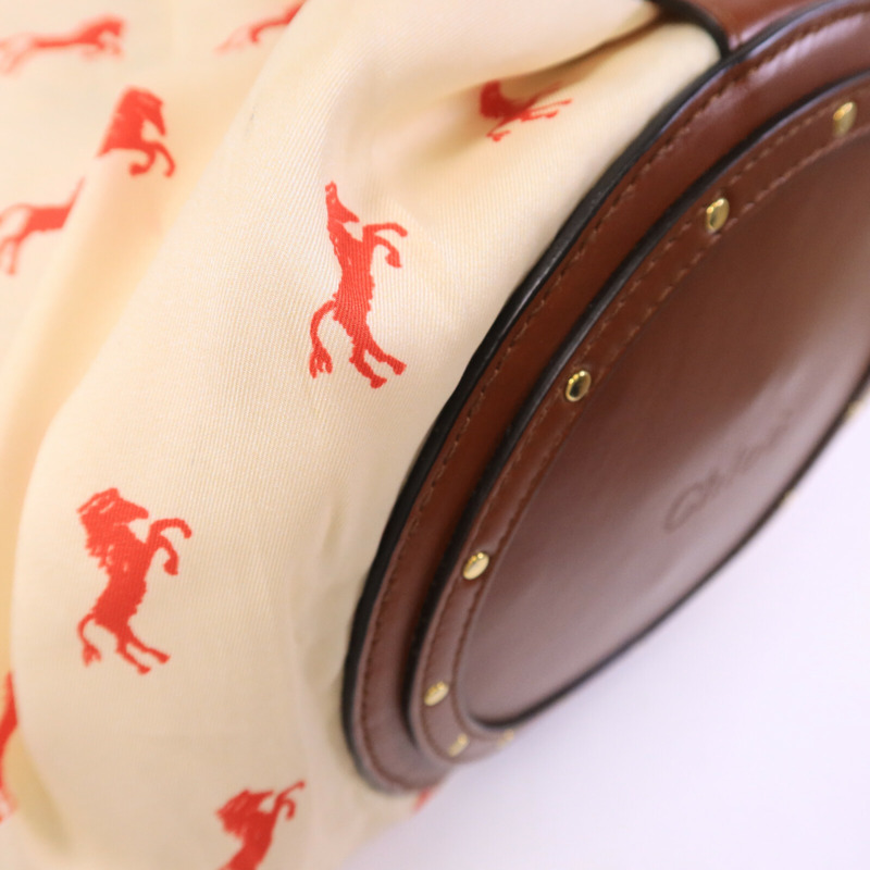 Chloe 皮革/藤料Panier Backet Bag手挽袋-13