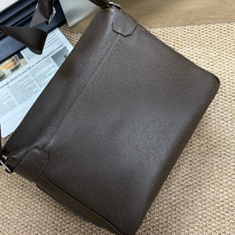Louis Vuitton 路易威登 男士包 棕色全皮郵差斜挎  🈚附件-1