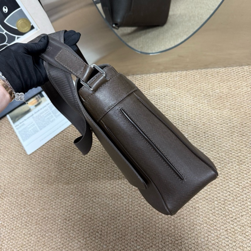 Louis Vuitton 路易威登 男士包 棕色全皮郵差斜挎  🈚附件-2