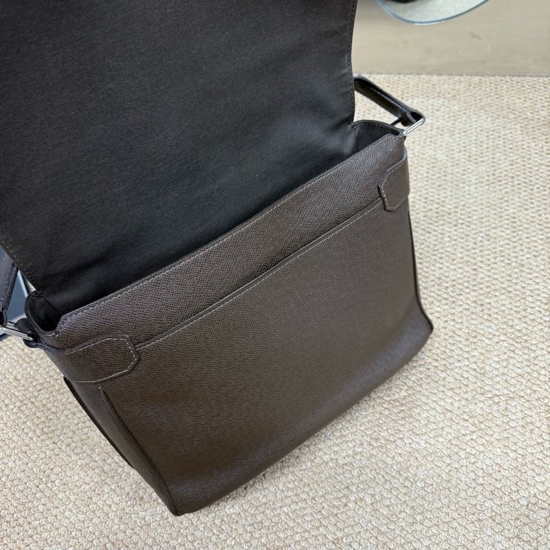 Louis Vuitton 路易威登 男士包 棕色全皮郵差斜挎  🈚附件-8