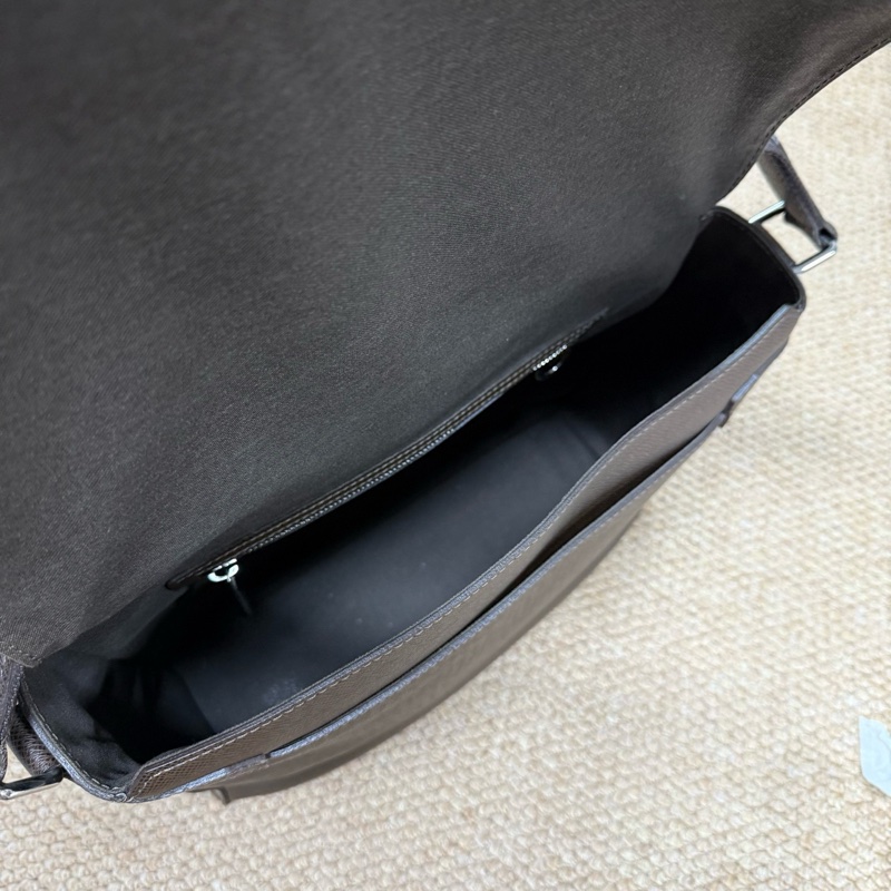 Louis Vuitton 路易威登 男士包 棕色全皮郵差斜挎  🈚附件-9