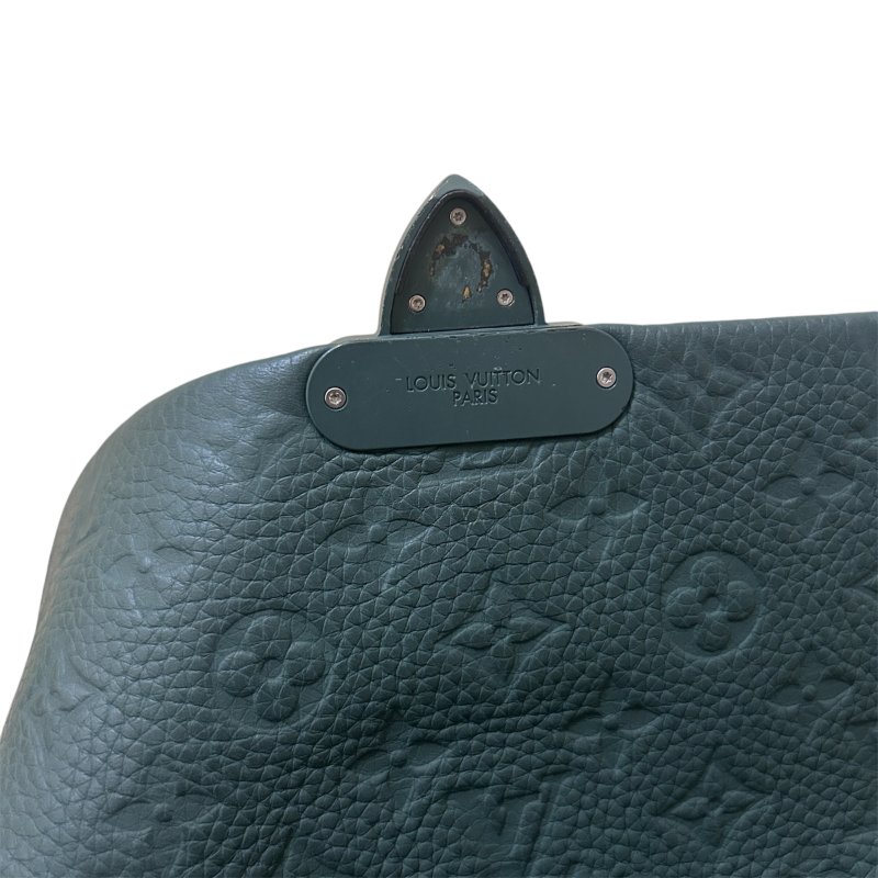 LV墨綠色全皮郵差包-10