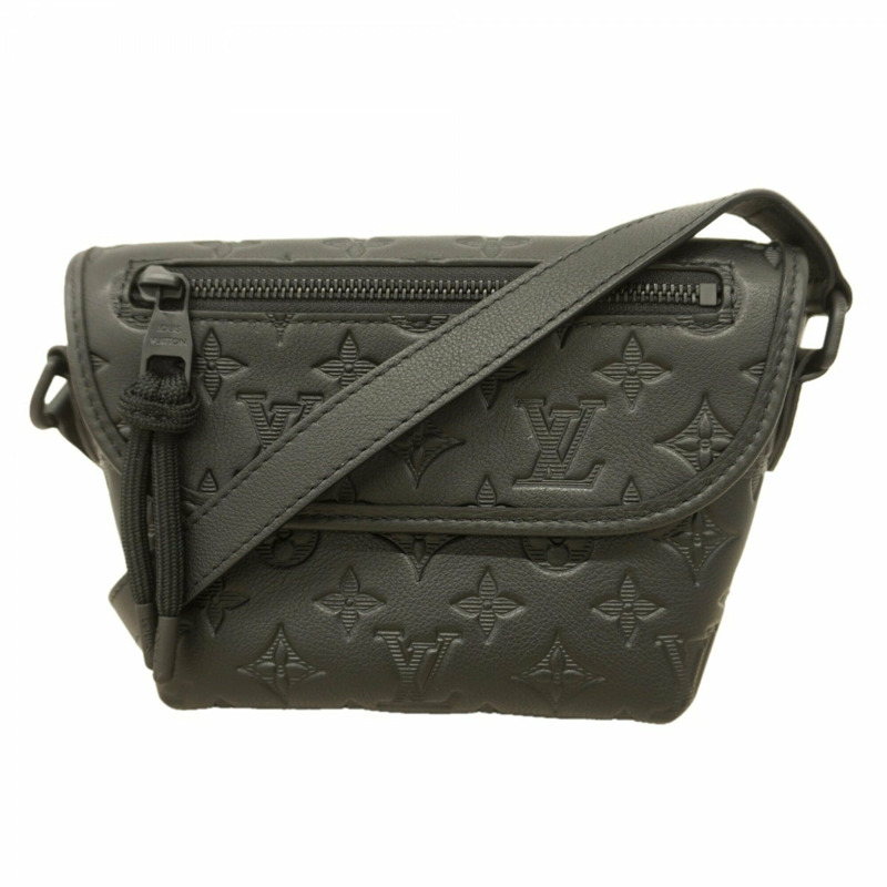 路易威登 Monogram Shadow Pulse 穿戴式皮夾單肩背包 M12636 黑色 男士-0