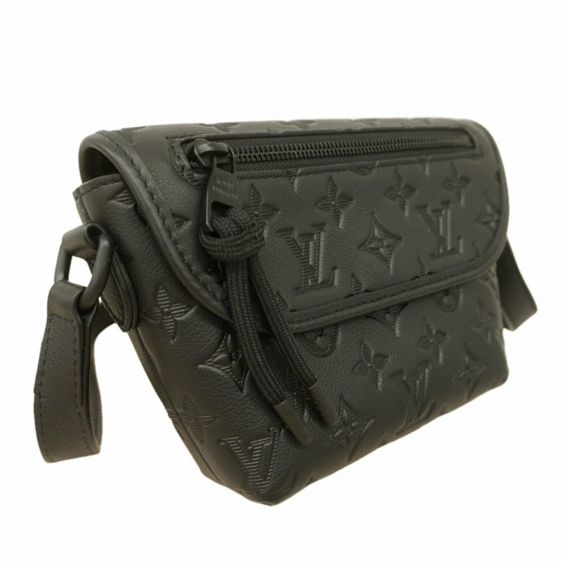 路易威登 Monogram Shadow Pulse 穿戴式皮夾單肩背包 M12636 黑色 男士-1