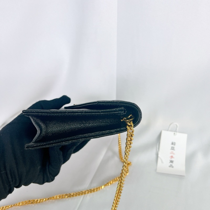 莉亞精品♡ YSL WOC 黑金19cm  二手-5